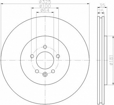 HELLA PAGID 8dd355114881 -  Тормозной диск